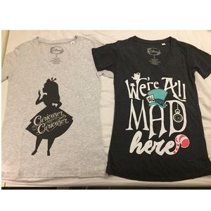 NWOT Women’s Alice in Wonderland tshirt bundle